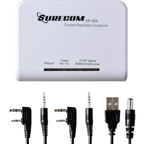 Mcbazel Surecom SR-328 Cross Band Radio Duplex Repeater Controller with 2 pcs K Plug Cable for Kenwood BF-888S WouXun BAOJIE HYT Linton