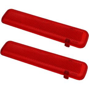 1 Pair Left Driver and Right Passenger Side Door Red Reflector Panel - Compatible with Chevrolet GMC - OEM 15183155,15183156