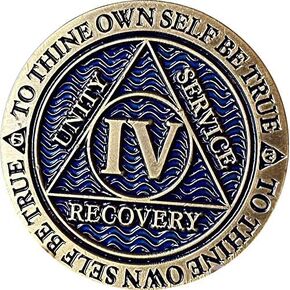 4 Year AA Medallion Reflex Antique And Blue Color Bronze Chip IV