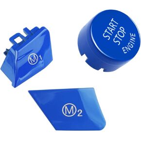 M1 M2 buttons for BMW Steering Wheel Mode M3 M4 M5 M6 X5M X6M F80 F82 F83 F10 F15 F16 F21 F30 F32 F33 F36 F06 F12 (Blue with Start Button)