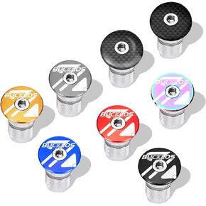 BUCKLOS 1 1/8 inch Aluminum/Carbon Fiber Bicycle Headset Top Cap, Star Nut Plug Bolt Stem Expanding Nut Bolt.