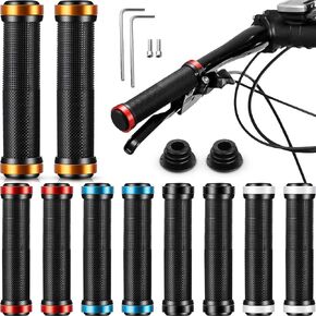 10 Pcs Bike Handlebar Grips, Double Lock Bicycle Handle Bar, for BMX, Mountain, MTB, Beach Cruiser, Scooter, Folding Bike, Soft Non Slip Rubber Hand Grip Comfortable