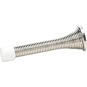 2 Pack Rok Hardware 3" (76mm) Flexi Spring Heavy Duty Wall Door Stop Bumper Brushed Nickel