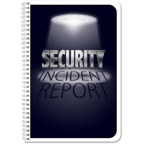 BookFactory Security Incident Report Log Book/Security Guard Journal - Wire-O, 100 Pages, 3.5" x 5.25" (LOG-100-M3CW-PP(Security-Report))