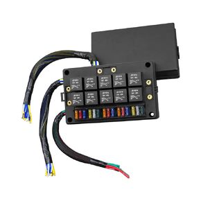 12V Fuse Relay Box 15 Slots with Pre-Wired, Universal Waterproof Relay Box ATC/ATO Fuse Holder and 10 Slots Relay Panel, Relay Socket Box for Automotive Car Truck Marine Boat