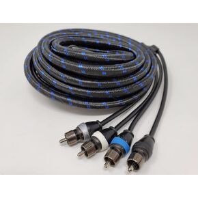 Sky High Car Audio 4-Channel Triple Shielded RCA - 12ft