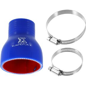 X AUTOHAUX 38-63mm 1.50"-2.48" ID Straight Silicone Reducer Hose Silicone Hose Coupler Intercooler Tube for Car Intercooler Intake Piping