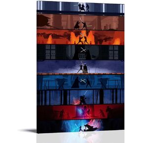 IIID Star Movie War Poster Darth Vader Poster Canvas 90s Wall Art Room Aesthetic Posters 12x18inch(30x45cm)