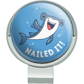 GRAPHICS & MORE Nailed It Hammerhead Shark Funny Humor Pun Golf Hat Clip with Magnetic Ball Marker