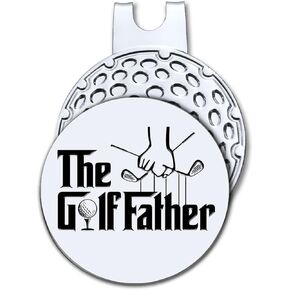 The Golf Father Golf Ball Marker with Magnetic Hat Clip, Funny Golf Accessories and Golf Gifts for Men Dad Grandpa, Birthday Christmas for Golf Fan Golfer Golf Lover(GM052)
