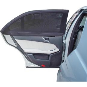 TFY Universal Car Rear Side-Door Square-Window Sunshades - for vehicles with side windows 31.5Inch - 47Inch W x 23Inch H (Large Rectengular Window)