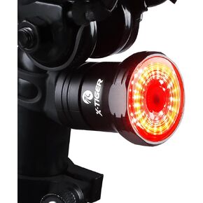 X-TIGER Bike Tail Light Smart, Sport LED Rear Bike Lights USB Rechargeable Bicycle Taillight Auto On/Off, Ultra Bright LED Warning Back Strobe Flashlight