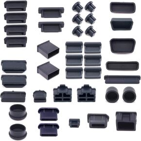 40 PCS 20 Types Anti Dust Plugs Computer Port Dust Plugs, Silicone Dust-Proof Stoppers/Plugs for Computer PC Case Box Laptop Port, Dust Covers Stoppers, DO NOT Fit MacBook in Saudi Arabia