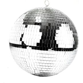 كرة ديسكو – زخرفة كرة ديسكو ممتعة ومشرقة – ديكور كرة ديسكو كبيرة مقاس 12 بوصة للحفلات وحفلات الزفاف والمناسبات – كرة مرآة كلاسيكية ومرحة مع قطع زجاجية – تصميم لامع وأنيق in Kuwait