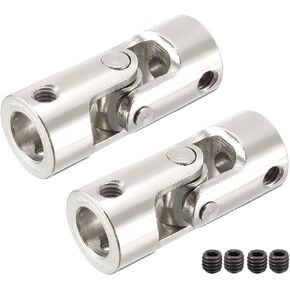 uxcell 2pcs 6mm to 8mm Inner Dia Rotatable Universal Steering Shaft U Joint Coupler L35XD14
