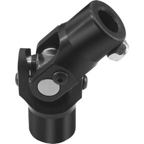3/4" Round x 5/8"-36 Spline Black Steering Universal Joint Single U Joint Shaft,Total Length: 96mm (3-3/4")