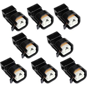 8Pcs Fuel Injector Connectors Adapter Plug LS1 EV1 to EV6 EV14 USCAR LS2 LS3 LSX LT1 Fuel Injector Connectors Adapter