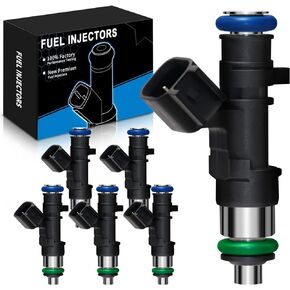 6Pcs 0280158028 Fuel Injectors FJ612 for:-Dodge Stratus Nitro Journey Charger Challenger Magnum for:-Chrysler Sebring Pacifica 300 2.7 3.5 4.0L, 2004 2005 2006 2007 2008 2009 2010 (ALL NEW)