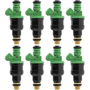 0280150558 Fuel Injector For Chevy Camaro Corvette Impala Ford Mustang GM LT1 SOHC DOHC EV1 Style 42Lb/hr 440CC (Pack of 8)