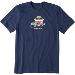 Life is Good Men's Vintage Crusher Graphic T-Shirt, Road Trip