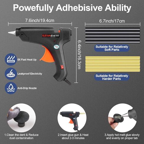 Car Dent Puller 66Pcs Dent Puller Kit for Paintless Dent Repair, Dent Removal Kit with Adjustable Lifter Puller, Glue Gun, T-bar Puller, Bridge Puller for Large & Small Car Dent Removal in Saudi Arabia