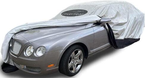 غطاء سيارة خارجي عالي التحمل مع ختم مريلة مطابق للأرض حاصل على براءة اختراع - مقاوم للرياح والغبار وحماية المياه للسيارات - حجم كامل 230 طول × 75 عرض × 73 ارتفاع بوصة كحد أقصى in Kuwait