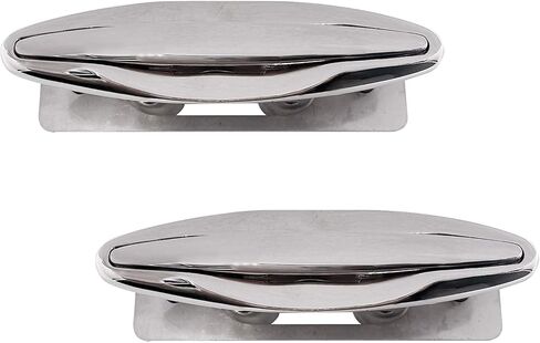 2 حزمة 5 بوصة سحب ما يصل فلوش جبل المربط قارب سطح السفينة البحرية الفولاذ المقاوم للصدأ 316 قابل للسحب منخفض الملف الشخصي رباط حبل مخفي المربط رفع مع لوحة دعم وقفل المكسرات in Kuwait