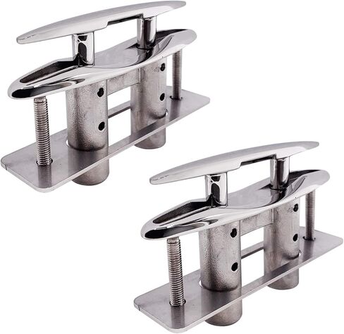 2 حزمة 5 بوصة سحب ما يصل فلوش جبل المربط قارب سطح السفينة البحرية الفولاذ المقاوم للصدأ 316 قابل للسحب منخفض الملف الشخصي رباط حبل مخفي المربط رفع مع لوحة دعم وقفل المكسرات in Kuwait