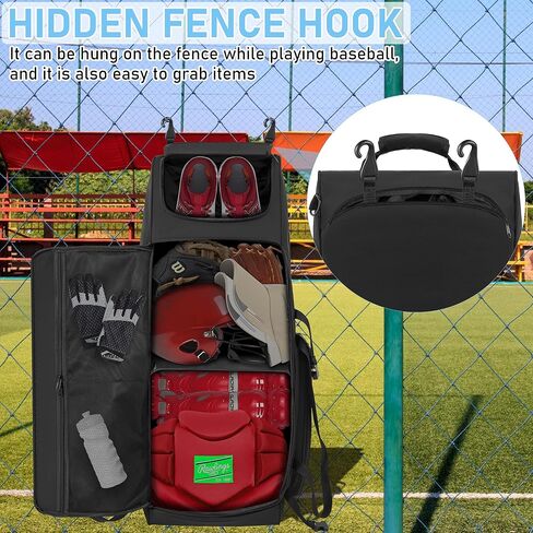 حقيبة البيسبول المتدحرجة من توريبيو، حقائب معدات البيسبول والكرة اللينة ذات العجلات، حقيبة مضرب البيسبول الرياضية للبالغين، تحمل الخفاش والخوذة والمزيد in Kuwait