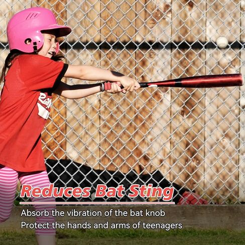[5 Packs] Baseball Bat Grip Choke Up Rings for Youth Baseball Softball Teeball Tball Bat Choke Up Ring Bat Knob Baseball Bat Accessories - Red in Saudi Arabia