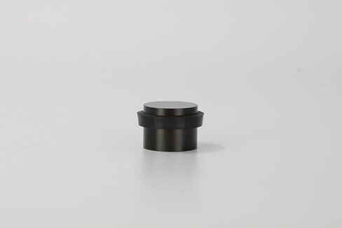 EVI | Adhesive Doorstop | 1.1'' X 0.8'' | Natural Silicone Black Rubber | Black Lacquered Stainless Steel Finish | Great Adherence | 100% Functional | Mod I-163 in Saudi Arabia