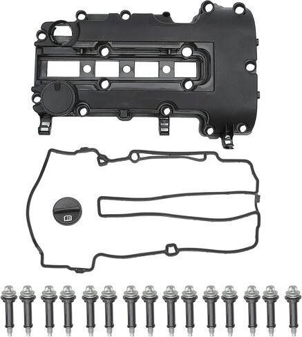 No.55573746/25198498/25198874 / طقم غطاء صمام المحرك مع الحشايا والمسامير لسيارة Chevy Cruze 1.4L 2011-2015 لسيارة Cadillac ELR 2014-2016 / استبدال صمام PCV / متين / مجموعة واحدة / أسود in Kuwait
