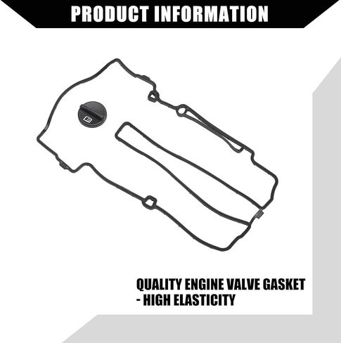 No.55573746/25198498/25198874 / طقم غطاء صمام المحرك مع الحشايا والمسامير لسيارة Chevy Cruze 1.4L 2011-2015 لسيارة Cadillac ELR 2014-2016 / استبدال صمام PCV / متين / مجموعة واحدة / أسود in Kuwait