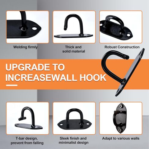 Resistance Band Wall Hooks, Workout Wall Mount Anchors, Ceiling Mounted Hook Exercise Station for Body Weight Straps, Strength Training, Physical Therapy Exercise, Home Gym in Saudi Arabia