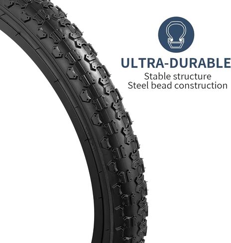YUNSCM 20" Bike Tires 20x2.125/57-406 and 20" Bike Tubes Schrader Valve with 2 Rim Strips Compatible with 20x1.95 20x2.0 20x2.10 20x2.125 20x2.20 20x2.25 Bike Bicycle Tires and Tubes (Y-1150) in Saudi Arabia