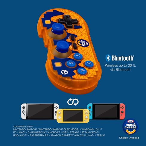 وحدة التحكم بتقنية البلوتوث الرسمية من Hyperkin Limited Edition Mac & Cheese Pixel Art - مرخصة رسميًا - لجهاز Nintendo Switch®، والكمبيوتر الشخصي، وMac®، وAndroid®، وiOS® (Cheesy Overload) in Saudi Arabia