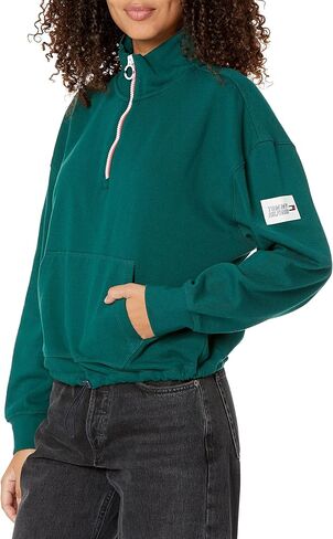 Tommy Hilfiger Women's Bungee Hem Quarter Zip Pullover in Saudi Arabia