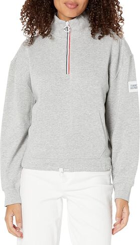 Tommy Hilfiger Women's Bungee Hem Quarter Zip Pullover in Saudi Arabia