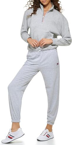 Tommy Hilfiger Women's Bungee Hem Quarter Zip Pullover in Saudi Arabia