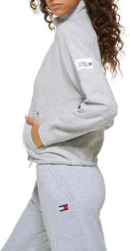 Tommy Hilfiger Women's Bungee Hem Quarter Zip Pullover in Saudi Arabia
