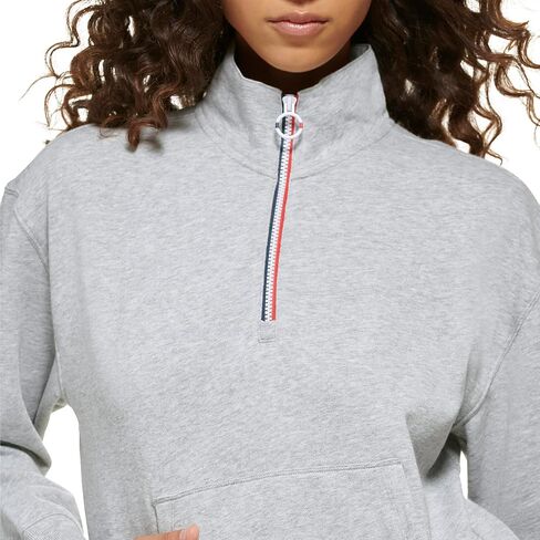 Tommy Hilfiger Women's Bungee Hem Quarter Zip Pullover in Saudi Arabia