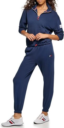 Tommy Hilfiger Women's Bungee Hem Quarter Zip Pullover in Saudi Arabia
