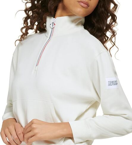Tommy Hilfiger Women's Bungee Hem Quarter Zip Pullover in Saudi Arabia
