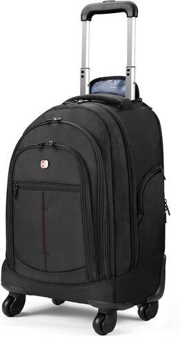 Flagship Version Driver4 Rolling Backpack - 17.3" Wheeled Travel Laptop Bag, 22 * 14 * 9" Backpack with Wheels, 17.3" Laptop Compartment, Carry on Backpack with Tuckaway Shoulder Straps in Kuwait