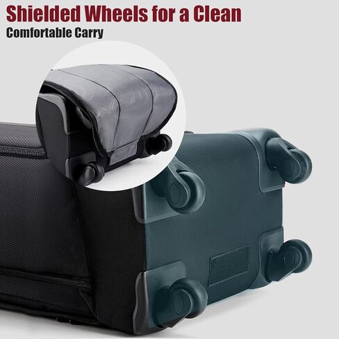 Flagship Version Driver4 Rolling Backpack - 17.3" Wheeled Travel Laptop Bag, 22 * 14 * 9" Backpack with Wheels, 17.3" Laptop Compartment, Carry on Backpack with Tuckaway Shoulder Straps in Kuwait