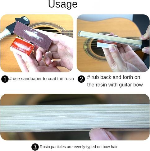 Guitar Bow, Picasso Bow, Pick 2-in-1 Horsehair Carbon Fiber Picasso Guitar Bow Folk Guitar Playing Tuning Create Cello and Violin Like Sounds, Rosin Included in Saudi Arabia