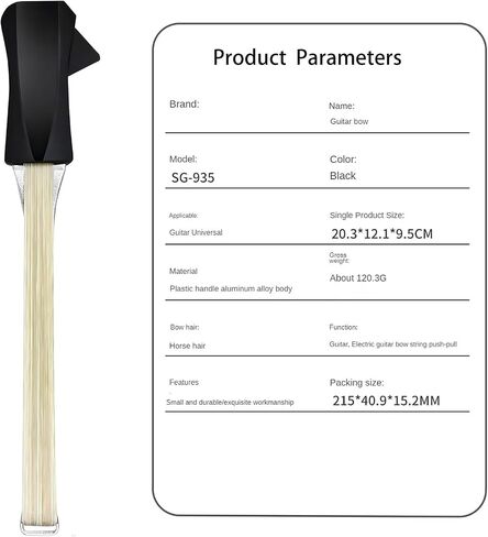 Guitar Bow, Picasso Bow, Pick 2-in-1 Horsehair Carbon Fiber Picasso Guitar Bow Folk Guitar Playing Tuning Create Cello and Violin Like Sounds, Rosin Included in Saudi Arabia