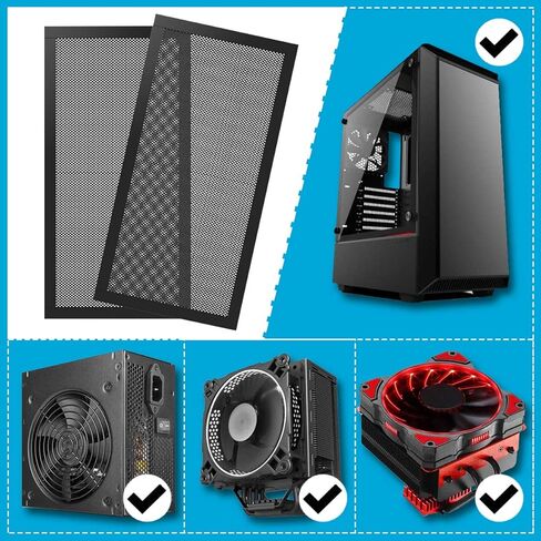 PAPOLGO 120 x 240mm Dust Filter Computer Case PC Fan Magnetic Frame Dust Filter Fine PVC Fan Dust Mesh Filter, 2-Pack in Saudi Arabia