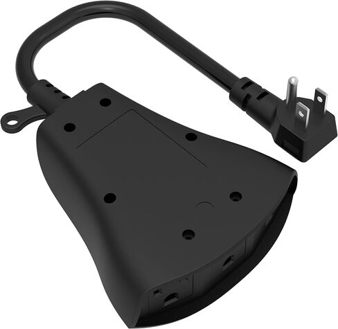Monster Outdoor Smart Outlet Plug, 3-Outlet, Voice Control Compatible with Alexa and Google Assistant, Scheduling, Timer Control, Automation, Quick Setup via 2.4GHz Wi-Fi, Smart Outdoor Plug in Saudi Arabia