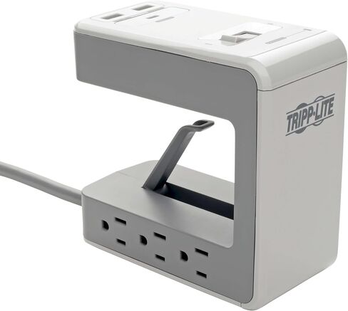 تريب لايت 6 منافذ حماية من زيادة التيار، شريط طاقة، حامل بطول 6 أقدام، 2100 جول، USB مزدوج وتأمين (TLP606DMUSB) in Saudi Arabia